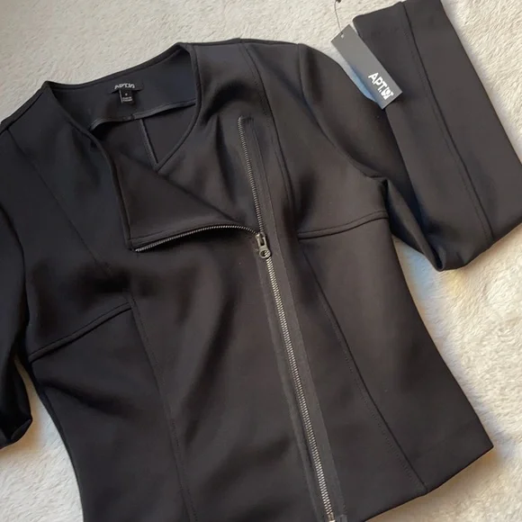 Black jacket , black zipper jacket - Picture 2 of 5